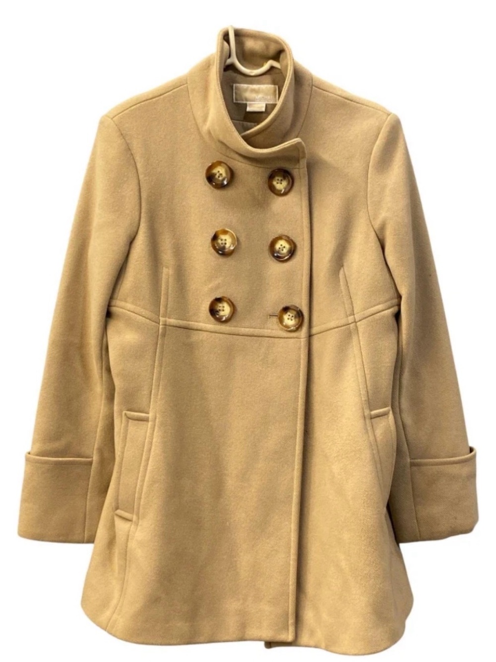 MICHAEL Michael Kors Camel Double-Breasted Pea Coat Women’s Size 14